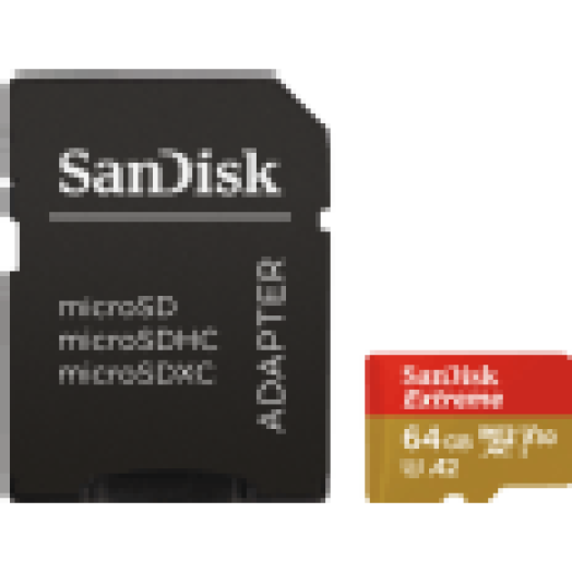 MicroSD Extreme 64GB C10 UHS-I U3 memóriakártya (183505)