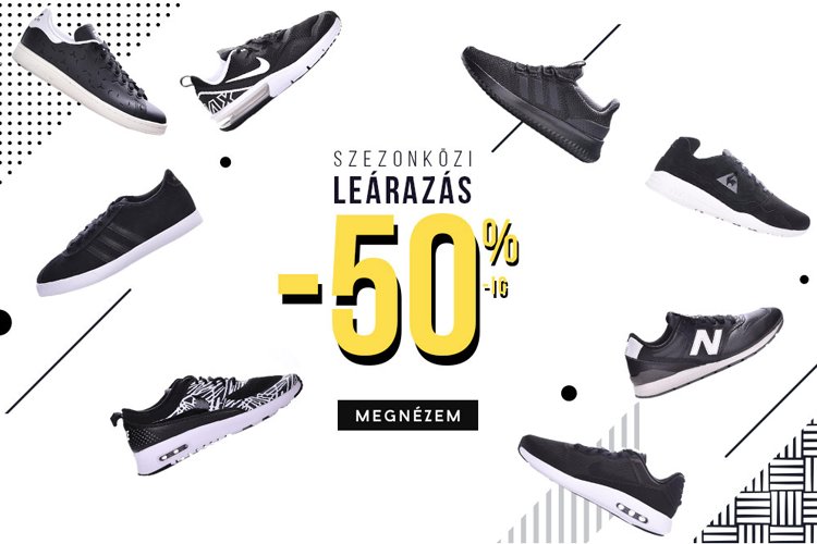 Szezonközi leárazás a Sportfactorynál, sneakerek 50% kedvezménnyel!