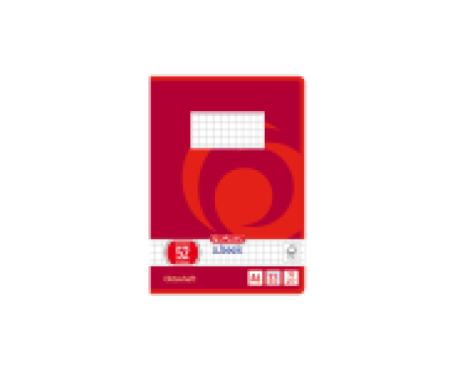 Herlitz füzet A6 32 lap kockás pink-piros