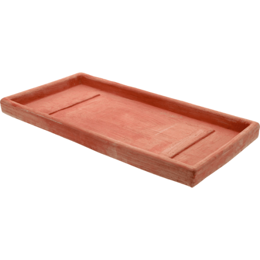 VIRÁGLÁDA ALÁTÉT 26CM AGYAG, 26X18CM TÉGLALAP