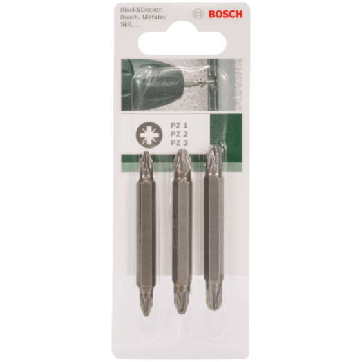 CSAVAROZÓBIT KÉSZLET 3 RÉSZES PZ1-3 KÉTVÉGŰ 60MM