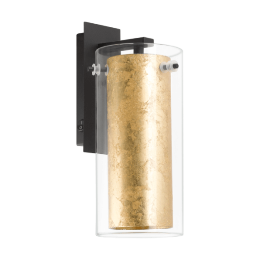 PINTO GOLD FALILÁMPA E27 1X40W FEKETE/ARANY FÉNYFORRÁS NÉLKÜL