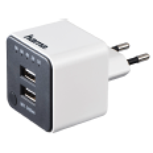 121987 Hálózati Töltő USB Dupla,Időzítővel 2,4A