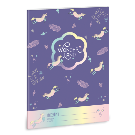 Wonderland Unicorn A/5 leckefüzet
