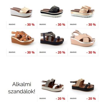 INUOVO egyedi szandálok és papucsok verhetetlen áron!