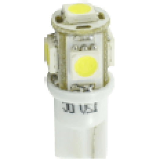 72LB054W  T10 LED 5x5050 SMD fehér, 1 pár