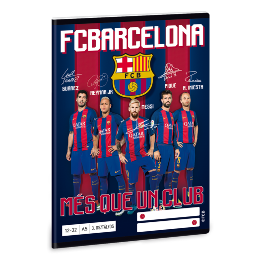 FC Barcelona A/5 3. oszt. füzet 1232
