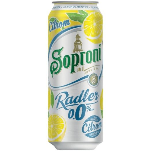 Soproni Radler dobozos ízesített sör