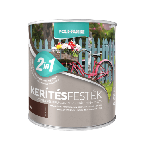 POLI-FARBE KERÍTÉSFESTÉK 0,75L BARNA