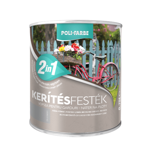 POLI-FARBE KERÍTÉSFESTÉK 0,75L SZÜRKE