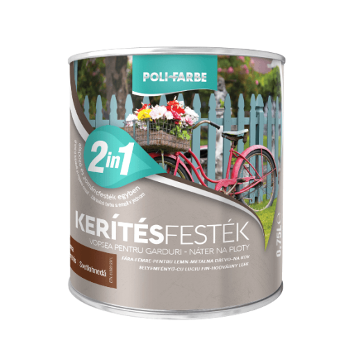 POLI-FARBE KERÍTÉSFESTÉK 0,75L VILÁGOSBARNA