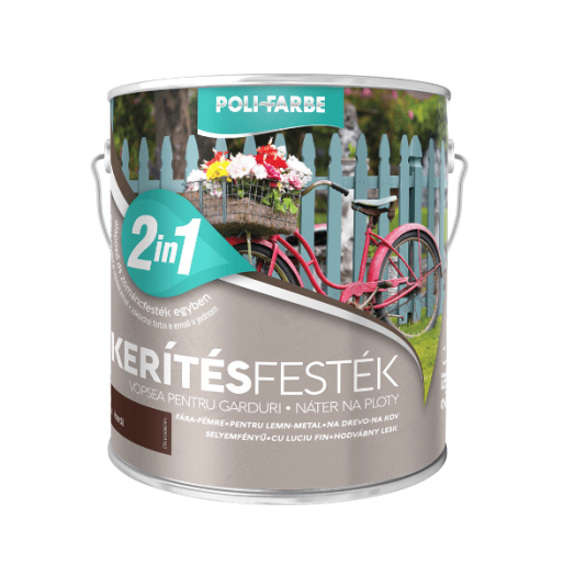 POLI-FARBE KERÍTÉSFESTÉK 2,5L BARNA