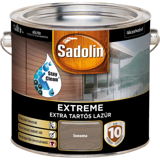 SADOLIN EXTREME 2,5L VIZES SZÍNTELEN VASTAGLAZÚR