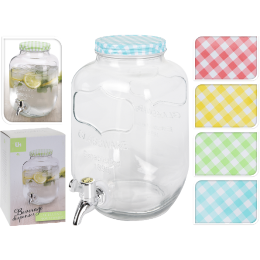 ADAGOLÓFEJES ÜVEG BALLON 4000ML-ES 18X16X26,5CM, 4-FÉLE
