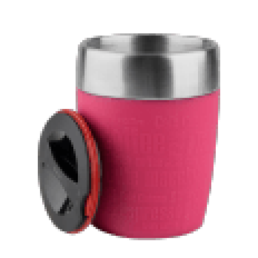 K3080314 TRAVEL CUP úti bögre 0.2L rozsdamentes acél/málna
