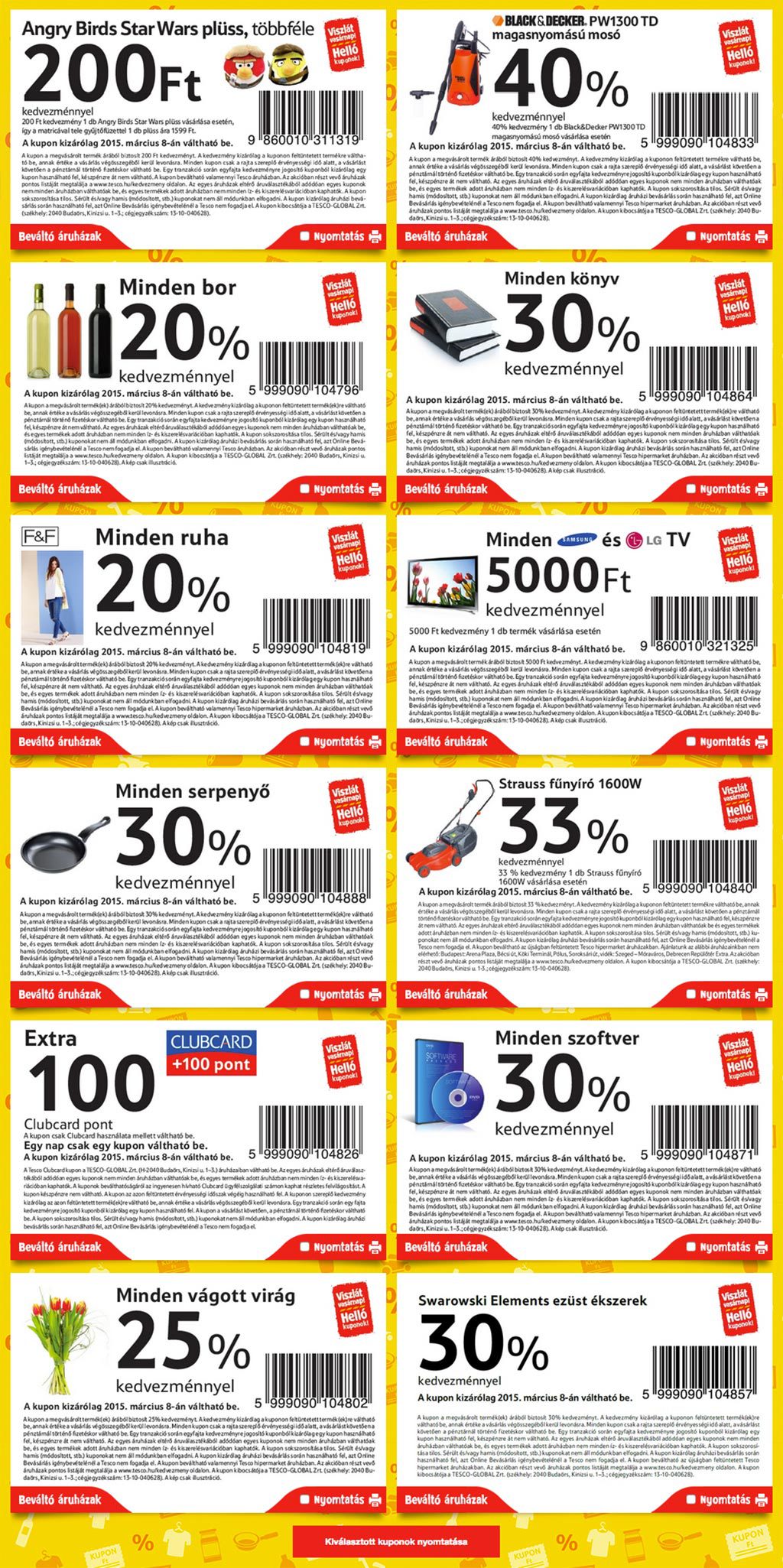 Tesco akciós kupon