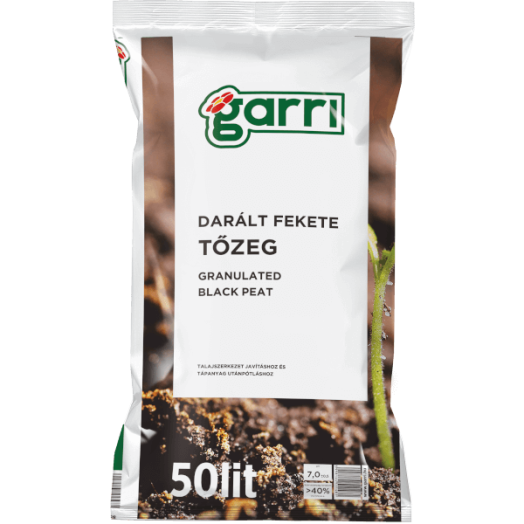GARRI TŐZEG DARÁLT FEKETE 50L