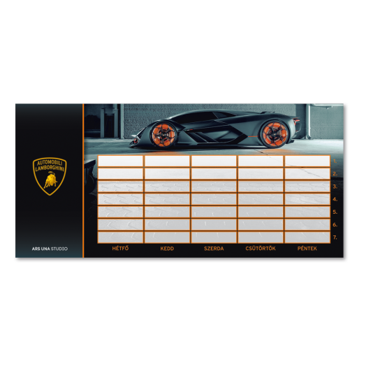 Lamborghini órarend kétoldalas