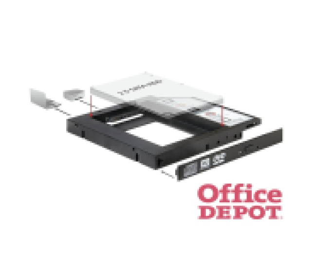 Delock 61993 Slim SATA 5.25" HDD/SSD beépítő-keret 12 mm