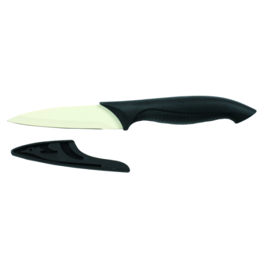 AMBITION HÁMOZÓKÉS 9CM PENGÉVEL + TOK FEKETE NYÉL, FEHÉR PENGE