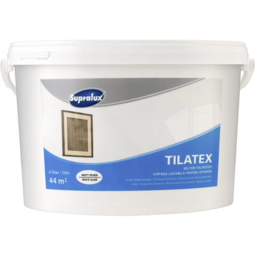 BELTÉRI FEHÉR FALFESTÉK SUPRALUX TILATEX 4L