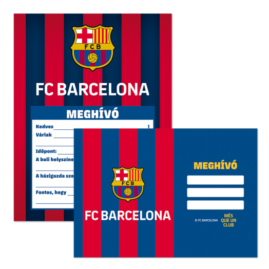 Barcelona partimeghívó borítékkal