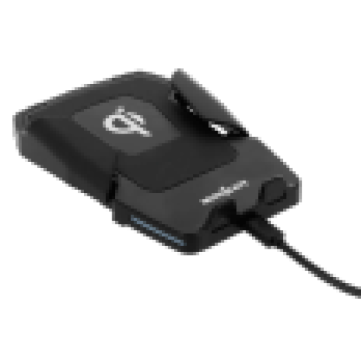 PowerDRIVE - szellőzőrácsba illeszthető vezeték nélküli Qi töltővel ellátott telefontartó 