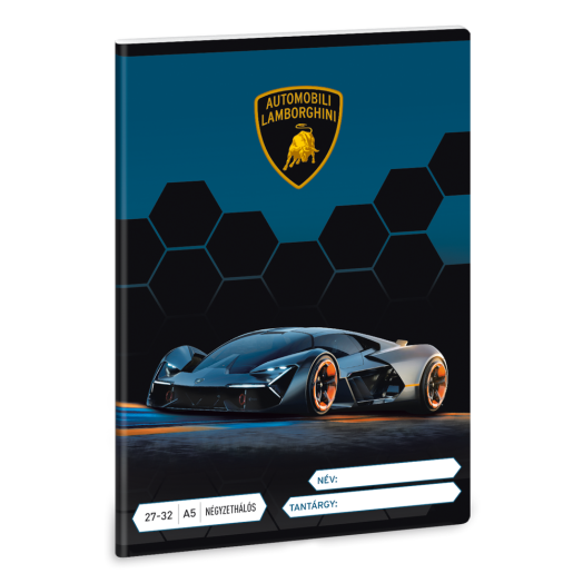 Lamborghini A/5 kockás füzet 2732