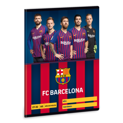 FC Barcelona A/5 kockás füzet 2732