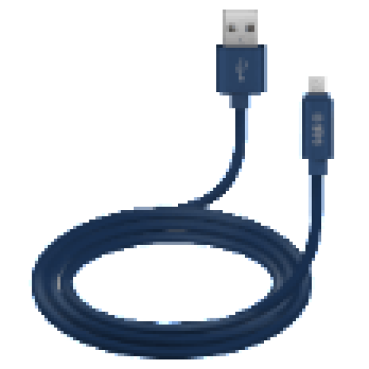 POLO szilikon kábel microUSB 1m kék (TECABLPOLOMICUSBB)