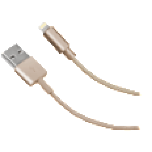 Lightning kábel MFI fonott arany 1m (TECABLEUSBIP5BG)