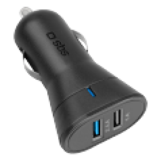 autós gyorstöltő mini 1xUSB 2.4 A és 1xUSB 1 A (TECR2USB24AFAST)