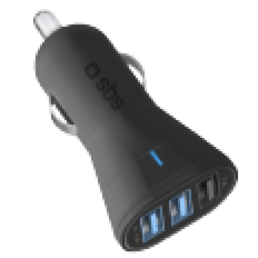 autós gyorstöltő 2xUSB 2.1A és 1xUSB 1 A (TECR3USB41AFAST)