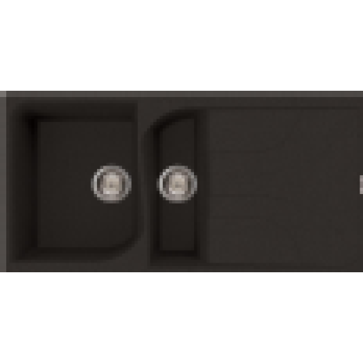 Ego 475 G59 Antracite gránit mosogatótálca, 1 medence gyümölcsmosóval, csepegtetővel