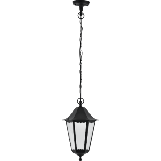 KÜLTÉRI LÁNCOS FÜGGESZTÉK E27 60W IP44 FEKETE 19,3X16,8X92,5CM