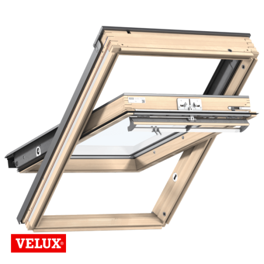 VELUX TETŐTÉRI ABLAK 78X140CM *KAP* GLLMK081061 FELSŐ KILINCCSEL