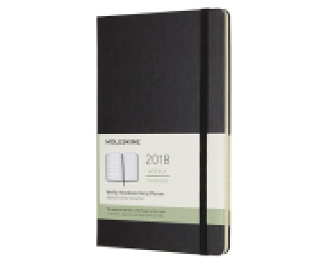 Moleskine 12havi határidőnapló Large heti keményfed. fekete