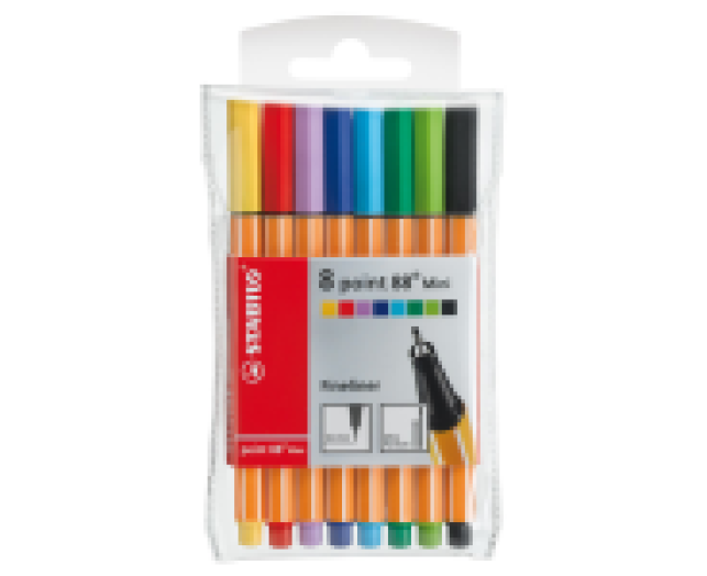 STABILO Point 88 mini tűfilc 12 szín, Wallet 8 szín
