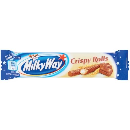 Milky Way Crispy Rolls töltött ostyarudacskák