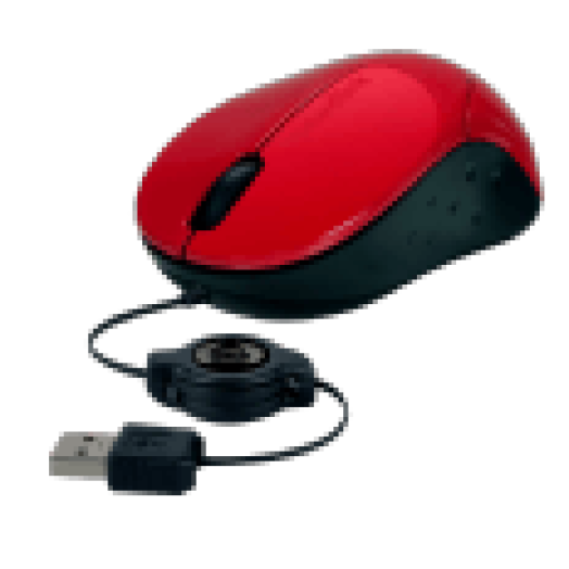 BEENIE vezetékes mini egér, piros  (SL610012RD)