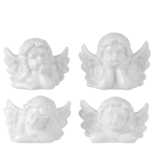 DEKOR ANGYALKA TÖBBFÉLE, PORCELÁN 11X6X7CM