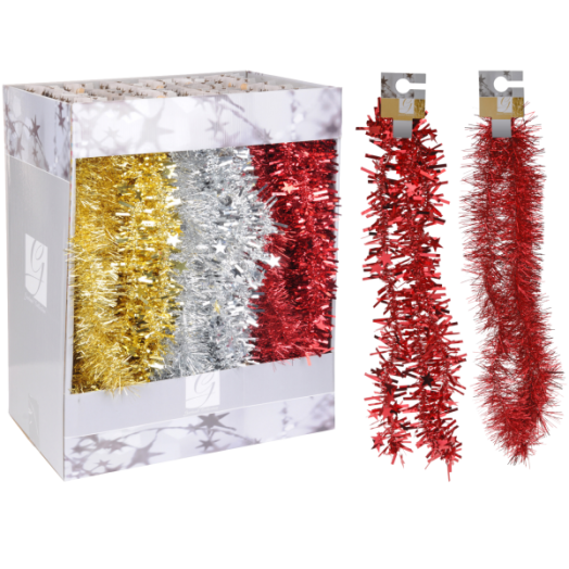 GIRLAND DÍSZ SZINTETIKUS 6FÉLE 180CM