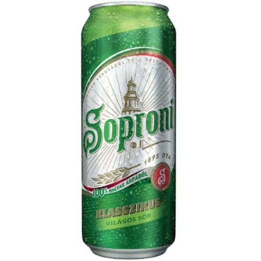Soproni dobozos világos sör