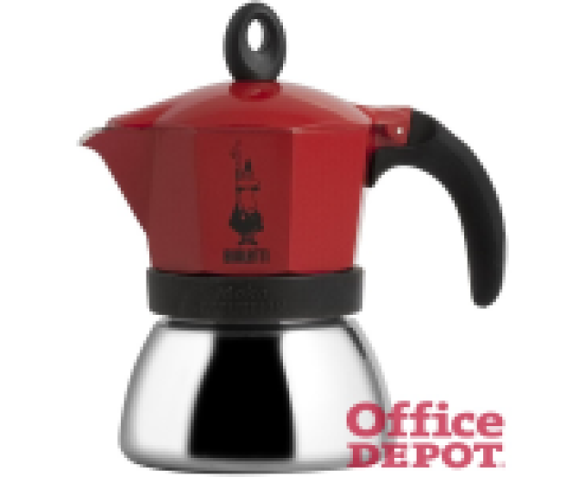Bialetti Moka Induction 3 személyes piros kotyogós kávéfőző