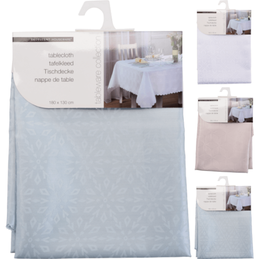 ASZTALTERÍTŐ 180X130CM 3FÉLE MODELL ANYAG: POLYESTER