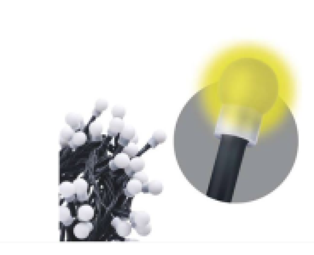 Emos karácsonyi fényfüzér 5m, 100led, ip20, meleg fehér
