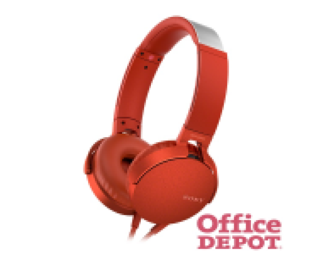 SONY MDRXB550APR.CE7 extra bass piros fejhallgató
