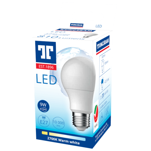 LED ECO FÉNYFORRÁS A60 E27 9W 810LM 2700K