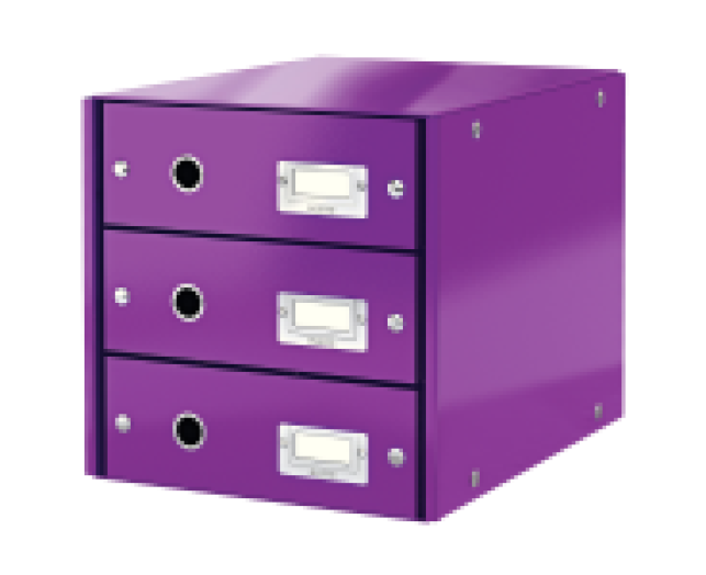 Leitz Click&Store 3-fiókos irattároló lila