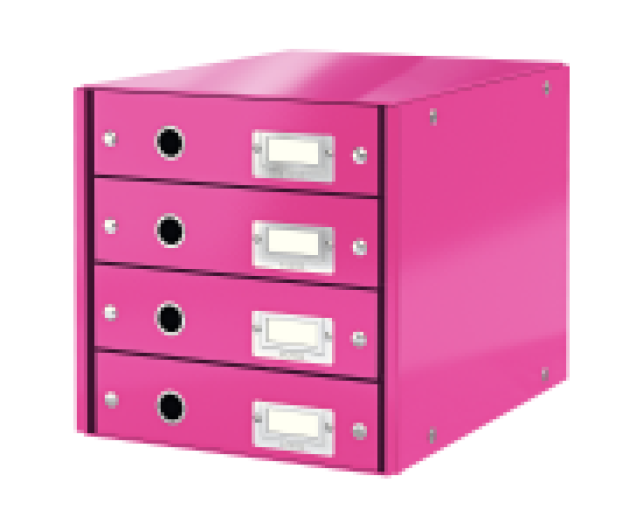 Leitz Click&Store 4-fiókos irattároló rózsaszín